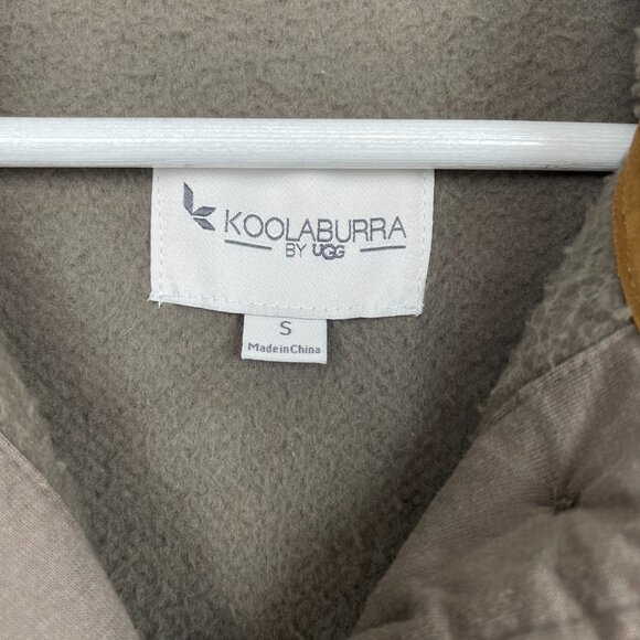 Koolaburra Ugg Jacket Womens Small Green Fleece Button Front Layer Shacket NWOT - Picture 4 of 11